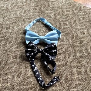 Kids Blue and Black Bow Tie Set